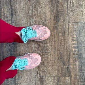 Pink and Teal Sneakers